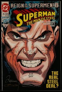 5y059 SUPERMAN: THE MAN OF STEEL signed comic book #25 '93 by Jon Bogdanove AND Louise Simonson!