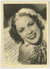 5y339 ELEANOR POWELL signed 5x7 still '40s head & shoulders portrait of the beautiful star!