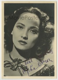 5y428 MERLE OBERON signed deluxe 5x7 still '40s head & shoulders portrait of the beautiful star!