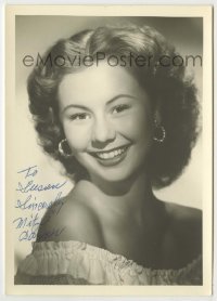 5y429 MITZI GAYNOR signed deluxe 5x7 still '50s head & shoulders portrait of the beautiful star!