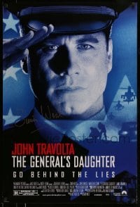 5y227 GENERAL'S DAUGHTER signed 1sh '99 by director Simon West, great image of John Travolta!
