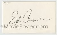 5y554 EDWARD ASNER signed 3x5 index card '80s includes a repro still it could be framed with!