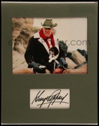 5y142 GEORGE PEPPARD signed 2x5 index card in 11x14 display '80s ready to frame & hang on the wall!