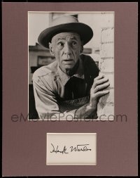 5y145 HANK WORDEN signed 3x4 index card in 11x14 display '80s ready to frame & hang on the wall!