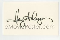 5y560 HARRY ANDERSON signed 3x5 index card '80s includes a repro still it can be framed with!