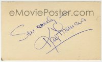 5y568 KAY FRANCIS signed 3x5 index card '40s can be framed & displayed with a repro still!
