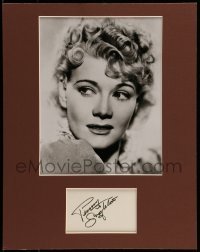 5y160 PENNY SINGLETON signed 3x4 index card in 11x14 display '80s ready to frame & hang on the wall!