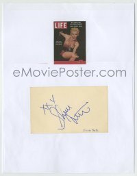 5y573 SHEREE NORTH signed 3x5 index card '80s ready to frame & display on the wall!