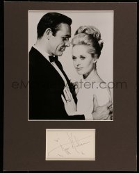 5y168 TIPPI HEDREN signed 3x4 index card in 11x14 display '80s ready to frame & hang on the wall!