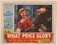 5y110 WHAT PRICE GLORY signed LC #2 '52 by Corinne Calvet, who's smiling at Dailey from behind bar!