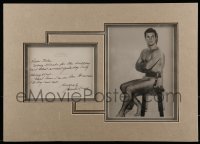 5y008 BUSTER CRABBE signed letter in 15x21 display '50s ready to frame & hang on the wall!