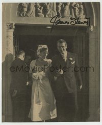 5y075 JAMES STEWART signed 9x11 magazine page '49 at his marriage to divorcee Gloria!