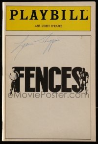 5y503 LYNNE THIGPEN signed playbill '87 on Broadway in Fences, starring Billy Dee Williams!
