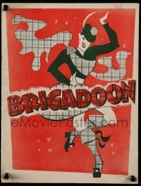 5y062 BRIGADOON signed stage play souvenir program book '47 by SIX different cast members!