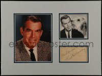 5y010 FRED MACMURRAY signed 2x4 cut album page in 12x16 display '80s ready to frame & display!