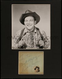 5y122 GORDON JONES signed 4x5 cut album page in 11x14 display '50s ready to frame & display!