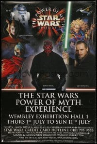 5y019 STAR WARS THE POWER OF MYTH signed 40x60 English special '99 by Darth Maul Ray Park!