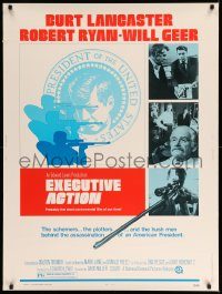 5z416 EXECUTIVE ACTION 30x40 '73 Burt Lancaster, Robert Ryan, JFK assassination!