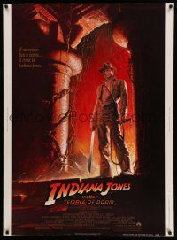 5z434 INDIANA JONES & THE TEMPLE OF DOOM 30x40 '84 adventure is Ford's name, Bruce Wolfe art!