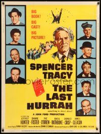 5z443 LAST HURRAH style Z 30x40 '58 John Ford, Spencer Tracy, portraits of 12 top cast members!