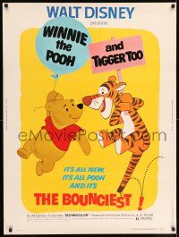5z510 WINNIE THE POOH & TIGGER TOO 30x40 '74 Walt Disney, characters created by A.A. Milne!