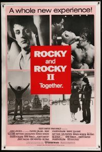 5z293 ROCKY/ROCKY II 40x60 '80 Sylvester Stallone boxing classic double-feature!