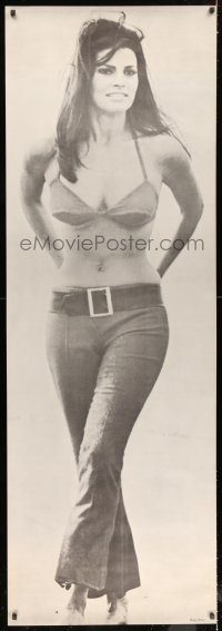 5z196 RAQUEL WELCH 24x71 commercial poster '70 sexy image wearing bell bottom jeans and bikini top