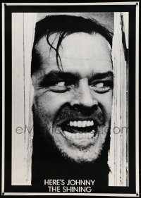 5z198 SHINING 38x54 commercial poster '80 King & Kubrick horror, crazy Jack Nicholson!