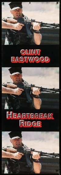 5z165 HEARTBREAK RIDGE door panel '86 Clint Eastwood holding machine gun assault rifle!