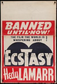 5z349 ECSTASY 1sh R44 Hedy Lamarr's early nudie the world is whispering about, banned until now!