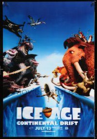 5z119 ICE AGE: CONTINENTAL DRIFT lenticular 1sh '12 Denis Leary, Lequizamo, cute image of face-off!
