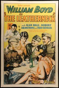 5z021 LEATHERNECK style B 1sh '29 soldier William Boyd in romance & intrigue at the end of WWI!