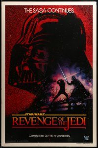 5z145 RETURN OF THE JEDI REPRODUCTION 1sh '83 George Lucas' Revenge of the Jedi, Drew art!