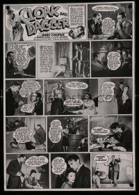 5z105 CLOAK & DAGGER 17x24 special '80s comic strip with Gary Cooper & Lilli Palmer, Fritz Lang!