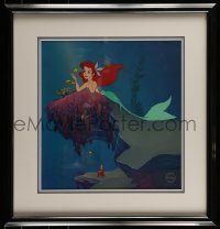 5z082 LITTLE MERMAID framed limited edition 22x23 animation cel '90s Disney, great art of Ariel!