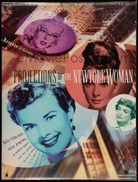 5z148 PROJECTIONS OF THE NEW YORK WOMAN 36x48 film festival poster '89 Monroe, Hepburn, Crawford!