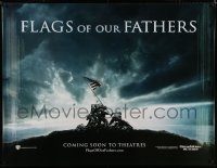 5z171 FLAGS OF OUR FATHERS subway poster '06 Clint Eastwood, image of flag raising on Iwo Jima!