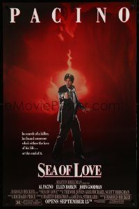 5z370 SEA OF LOVE half subway '89 Ellen Barkin is either the love of Al Pacino's life or the end!