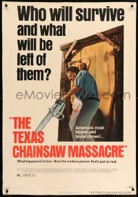 5z028 TEXAS CHAINSAW MASSACRE 1sh '74 Tobe Hooper cult classic slasher horror!