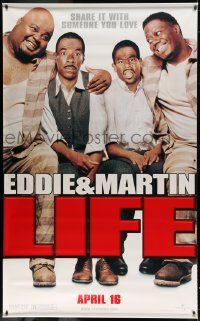 5z309 LIFE vinyl banner '99 wacky image of Eddie Murphy, Martin Lawrence & Bernie Mac!