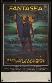 6a049 FANTASEA Aust special poster '79 cool Sharp artwork of surfer & ocean!