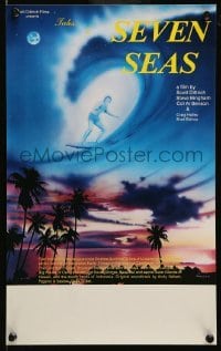 6a053 TALES OF THE SEVEN SEAS 11x17 Australian special poster '81 beach and art of surfer in sky!