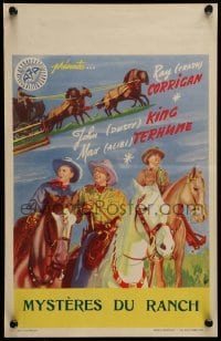 6a117 RANGE BUSTERS Belgian '40s different cowboy western art of Corrigan, King, Terhune!