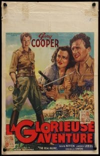 6a118 REAL GLORY Belgian '55 Gary Cooper, the story of a U.S. Army doctor's adventures, different!