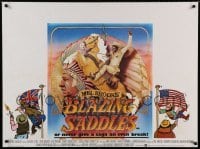 6a327 BLAZING SADDLES British quad '74 Mel Brooks western, Cleavon Little by Alvin & Goldschmidt!