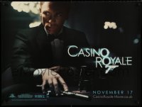 6a329 CASINO ROYALE teaser DS British quad '06 Daniel Craig as James Bond at poker table w/gun!