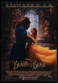 6a071 BEAUTY & THE BEAST advance DS Canadian 1sh '17 Walt Disney, Emma Watson, all English design!