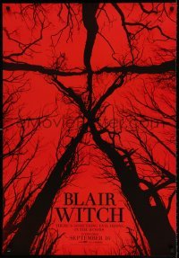 6a073 BLAIR WITCH teaser Canadian 1sh '16 The Woods, creepy trees against red background!