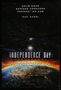 6a079 INDEPENDENCE DAY RESURGENCE style A teaser DS Canadian 1sh '16 Monroe, spaceship over earth!