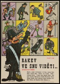 6a293 RAKEV VE SNU VIDETI Czech 11x16 '68 comic-strip like art by Jiri Winter Neprakta!